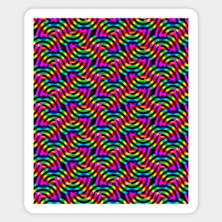 Rainbow Op-Art Pattern Sticker